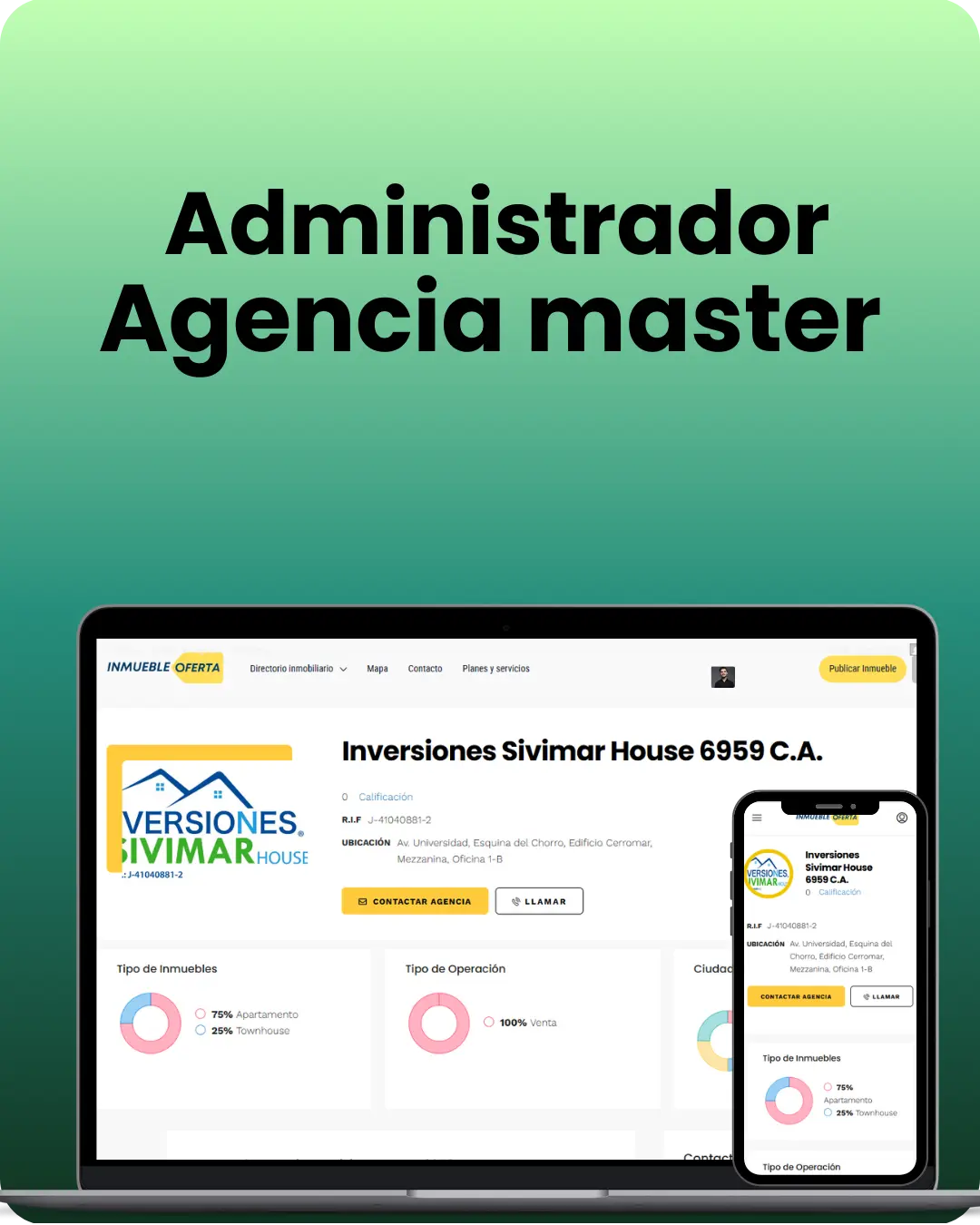adminitrador de agencia inmobiliaria inmuebleoferta