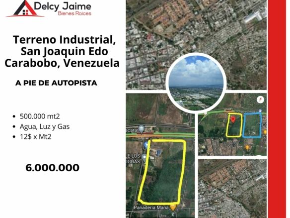 TERRENO INDUSTRIAL, SAN JOAQUIN CARABOBO,VENEZUELA