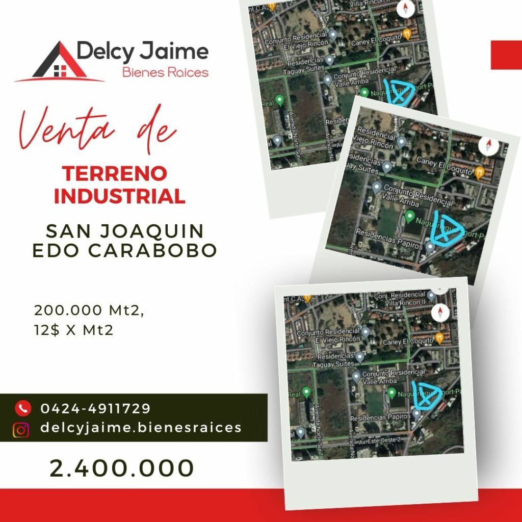 TERRENO INDUSTRIAL, SAN JOAQUIN EDO CARABOBO,VENEZ