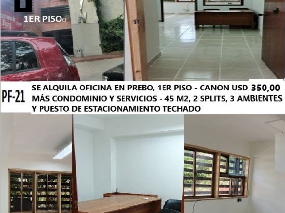 ALQUILER DE OFICINA EN PREBO, PISO 1, SEMI-AMOBLADA